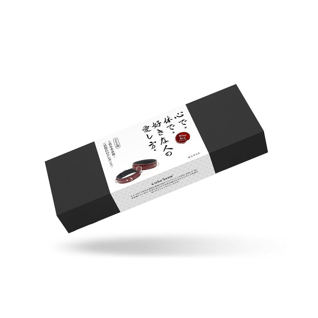 Фіксатори для стегон Liebe Seele Wine Red Thigh Cuffs S Size, натуральна  шкіра