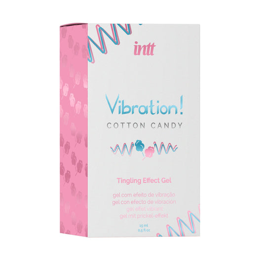 Рідкий вібратор Intt Vibration Cotton Candy (15 мл), густий гель, дуже смачний, діє до 30 хвилин