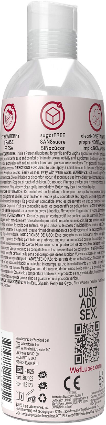 Розпродаж!!! Лубрикант на водній основі Wet Oral Play Strawberry 118 мл (термін 05.02.2026)