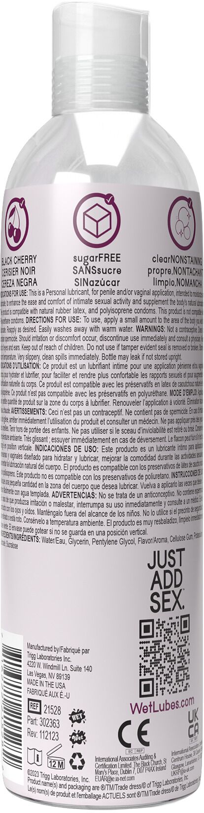 Розпродаж!!! Лубрикант на водній основі Wet Oral Play Black Cherry 118 мл (термін до  11.01.2026)