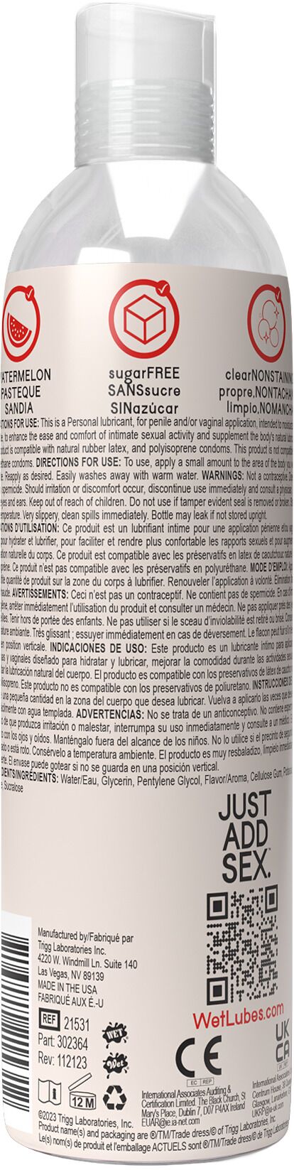 Розпродаж!!! Лубрикант на водній основі Wet Oral Play Watermelon (118 мл) (термін до 31.08.2025)