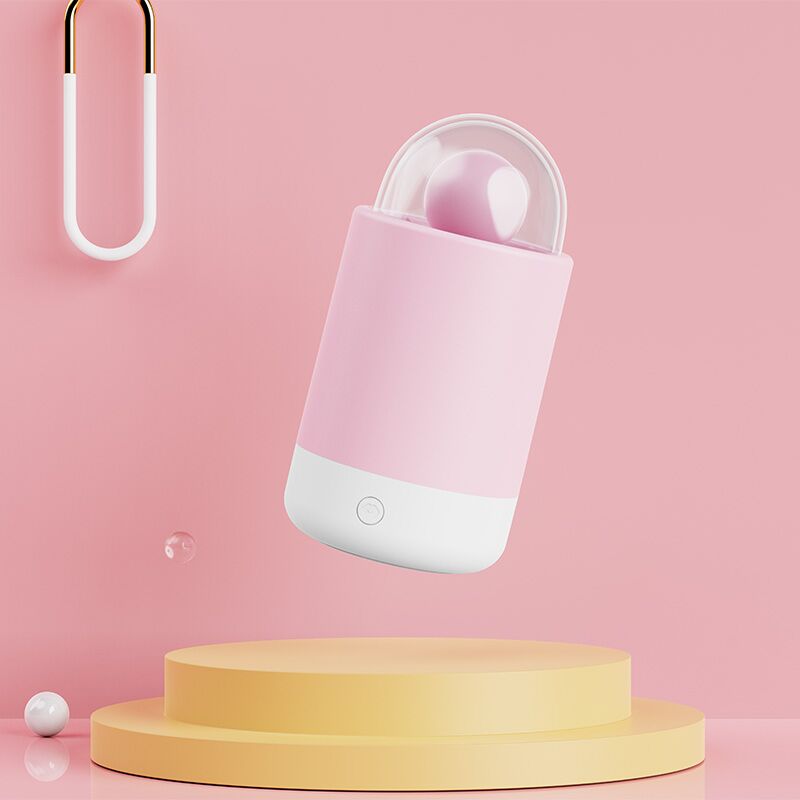 Вібратор-цукерка на паличці KISSTOY Pink Pop, зарядний кейс-нічник, 10 режимів вібрації