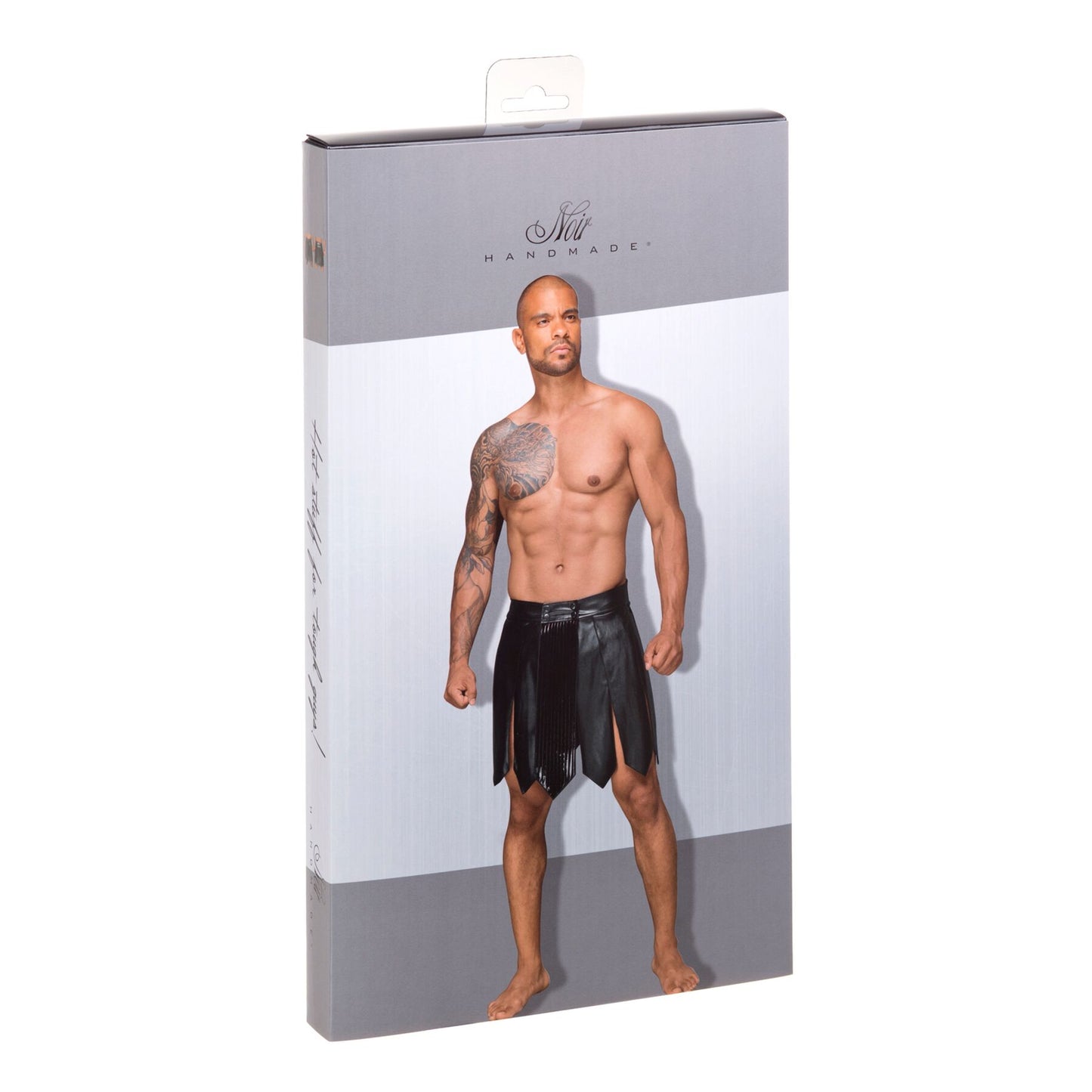 Чоловіча спідниця гладіатора Noir Handmade H053 Eco leather men's gladiator skirt, S, екошкіра