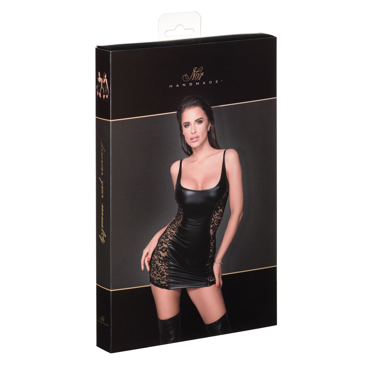 Сукня з мереживними вставками Noir Handmade F229 Powerwetlook dress with lace inserts, XL
