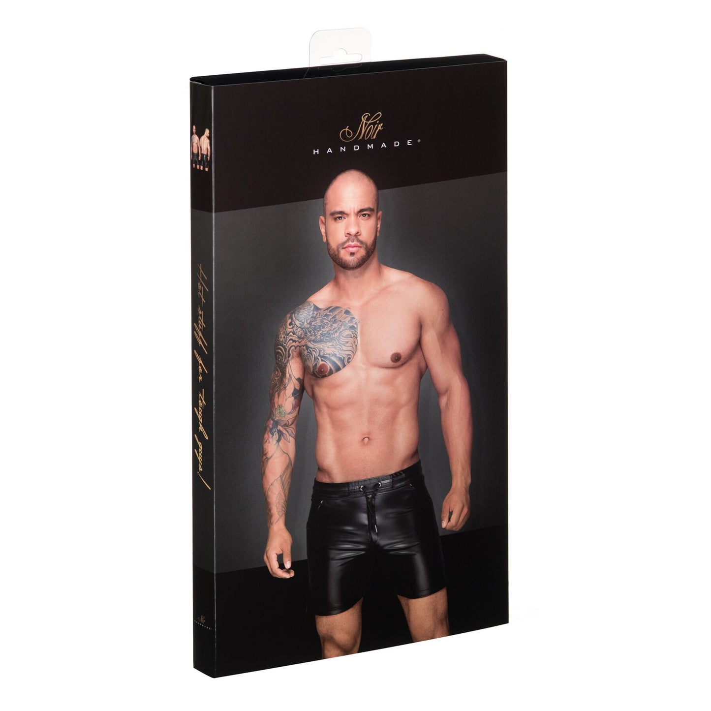 Чоловічі шорти з мокрим ефектом Noir Handmade H061 Powerwetlook shorts, XXL