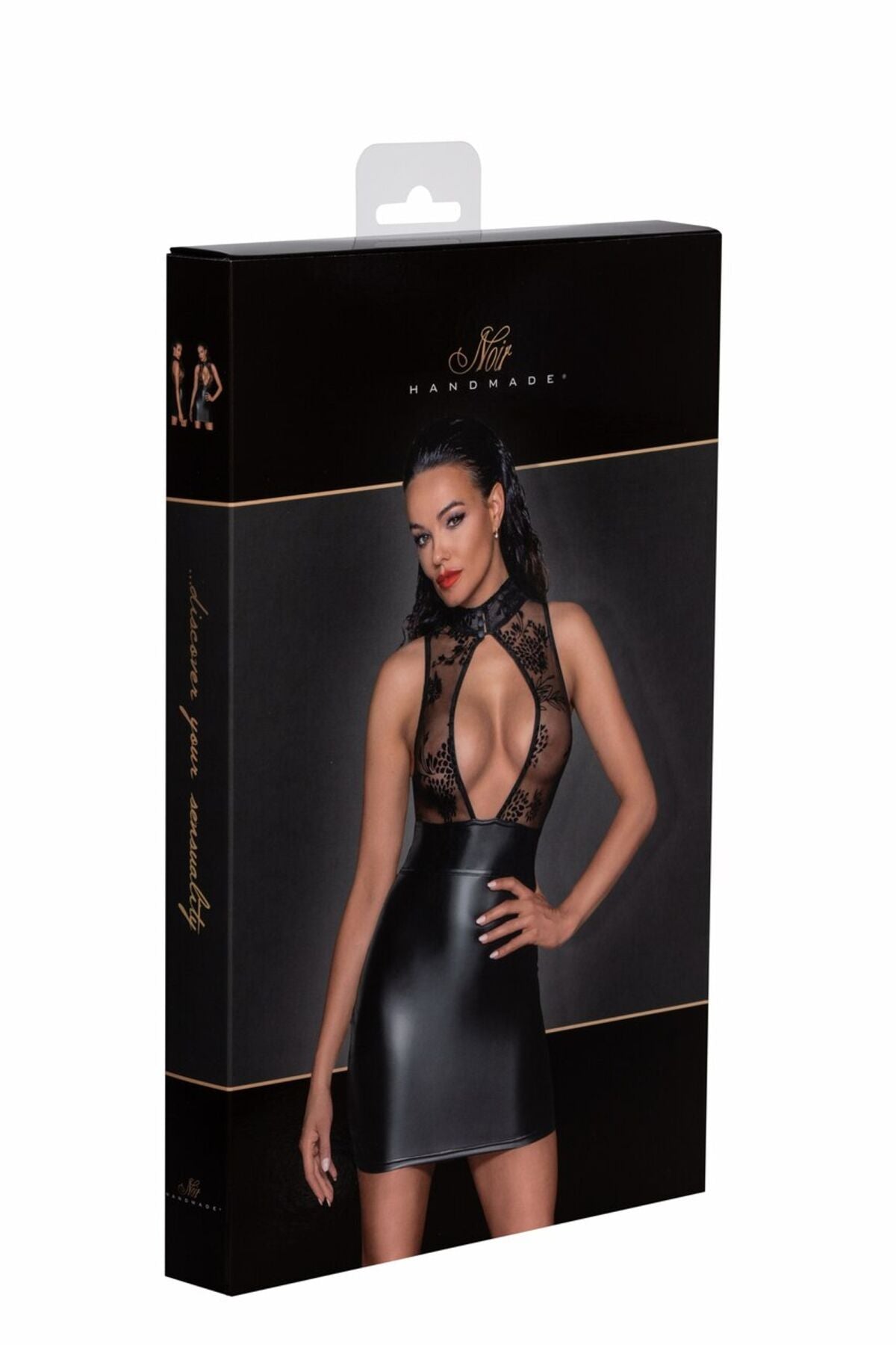 Сукня Noir Handmade F241 Short dress with powerwetlook skirt and tulle top, L