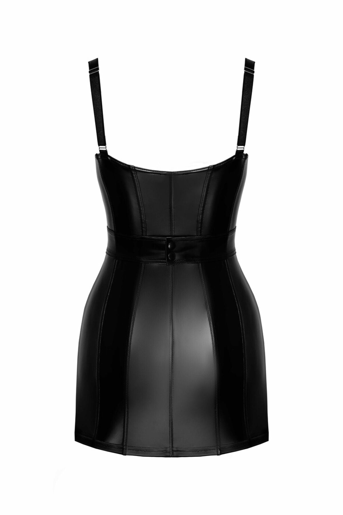 Сукня Noir Handmade F320 Starlet, XXL, під латекс, міні, блискавка по всій довжині, кільце на поясі