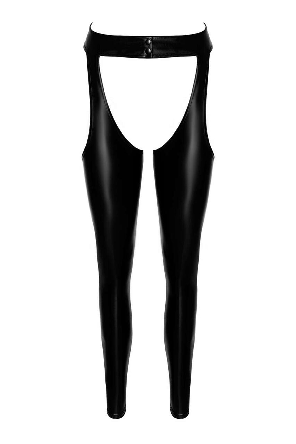 Легінси Noir Handmade F323 Rebel, M, black, під латекс, з відкритими стегнами та сідницями
