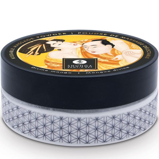 Смачна пудра для оральних пестощів Shunga Body Powder Luscious Mango, 75 г, аромат манго