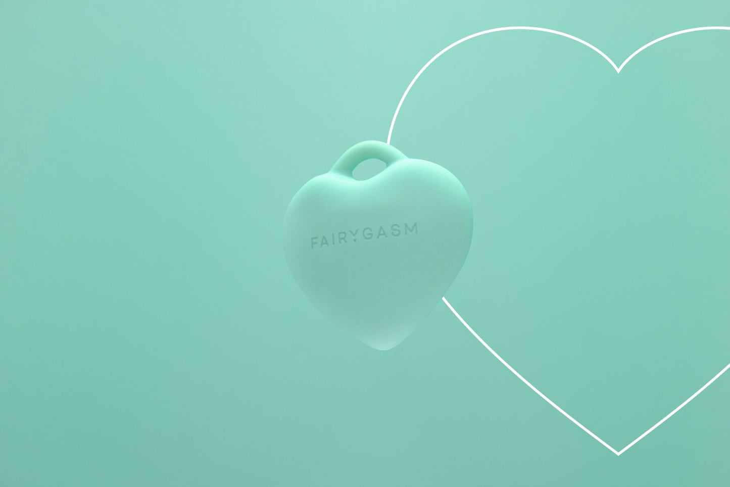 Мінівібратор «Сердечко» FairyGasm PleasureStone green, 9 режимів, на шнурку