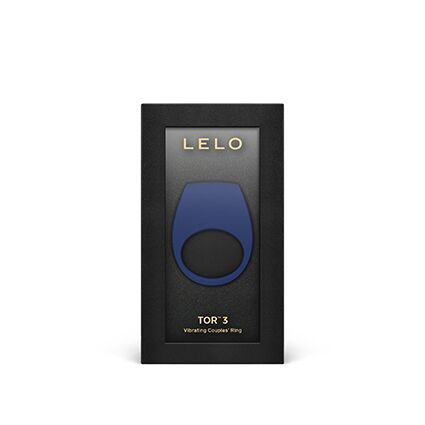 Ерекційне кільце з вібрацією LELO Tor 3 Base Blue, керування зі смартфона