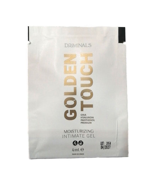 Пробник екстразволожувального гель-лубриканту Driminals Golden Touch (4 мл), водна основа