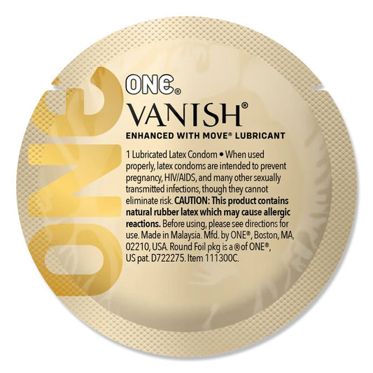 Презерватив ONE Vanish Hyperthin, 1 шт, ультратонкий, зі змазкою