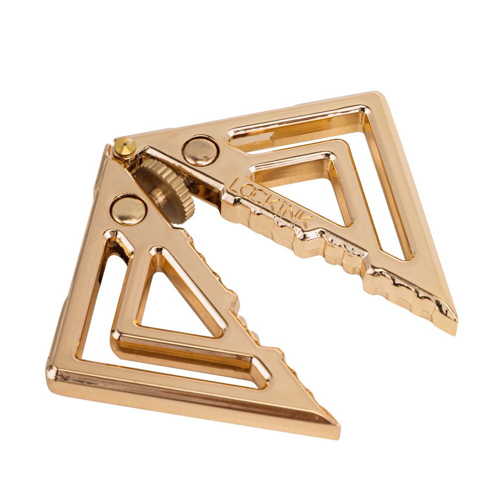 Затискачі для сосків з легкої підвіскою LOCKINK Adjustable Nipple Clamps with Light Pendant - Golden