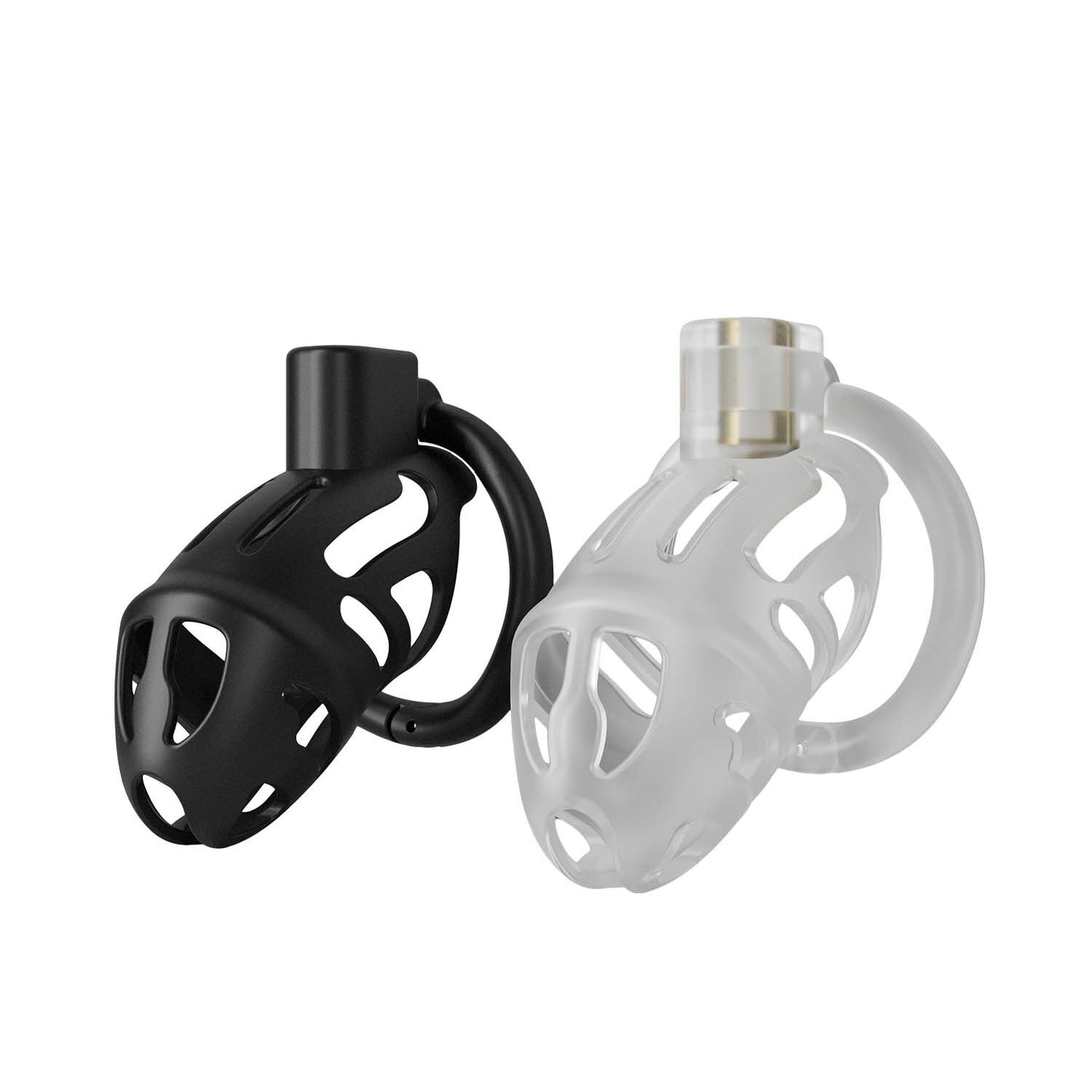 Клітка для пеніса LOCKINK SEVANDA Plastic Penis Chastity Cage, чорна, 3 кільця різних розмірів