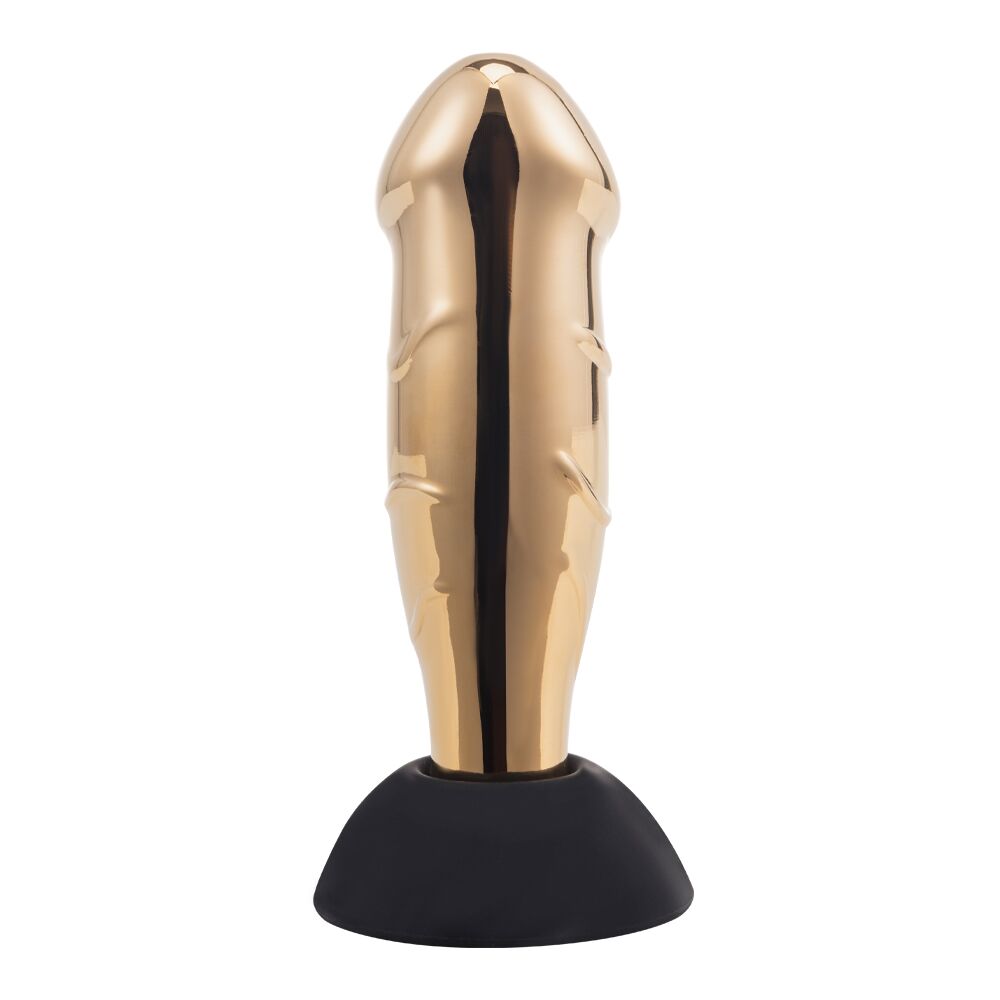 Вібромасажер простати LOCKINK SEVANDA Hercules, золотистий, 10 режимів, пульт ДК, знімна присоска