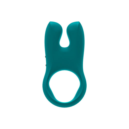 Ерекційне віброкільце з подвійною стимуляцією клітора Fun Factory NŌS deep sea blue, 2 мотори