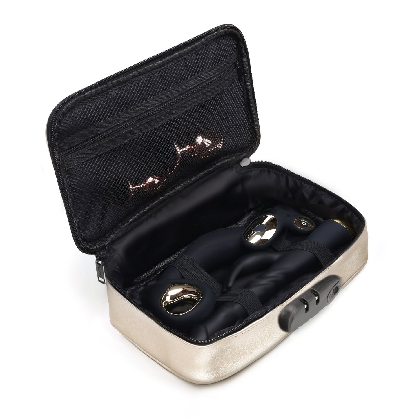 Кейс для іграшок Dorcel DISCREET BOX LUXURY GOLD, кодовий замок, 27×16×7,62 см