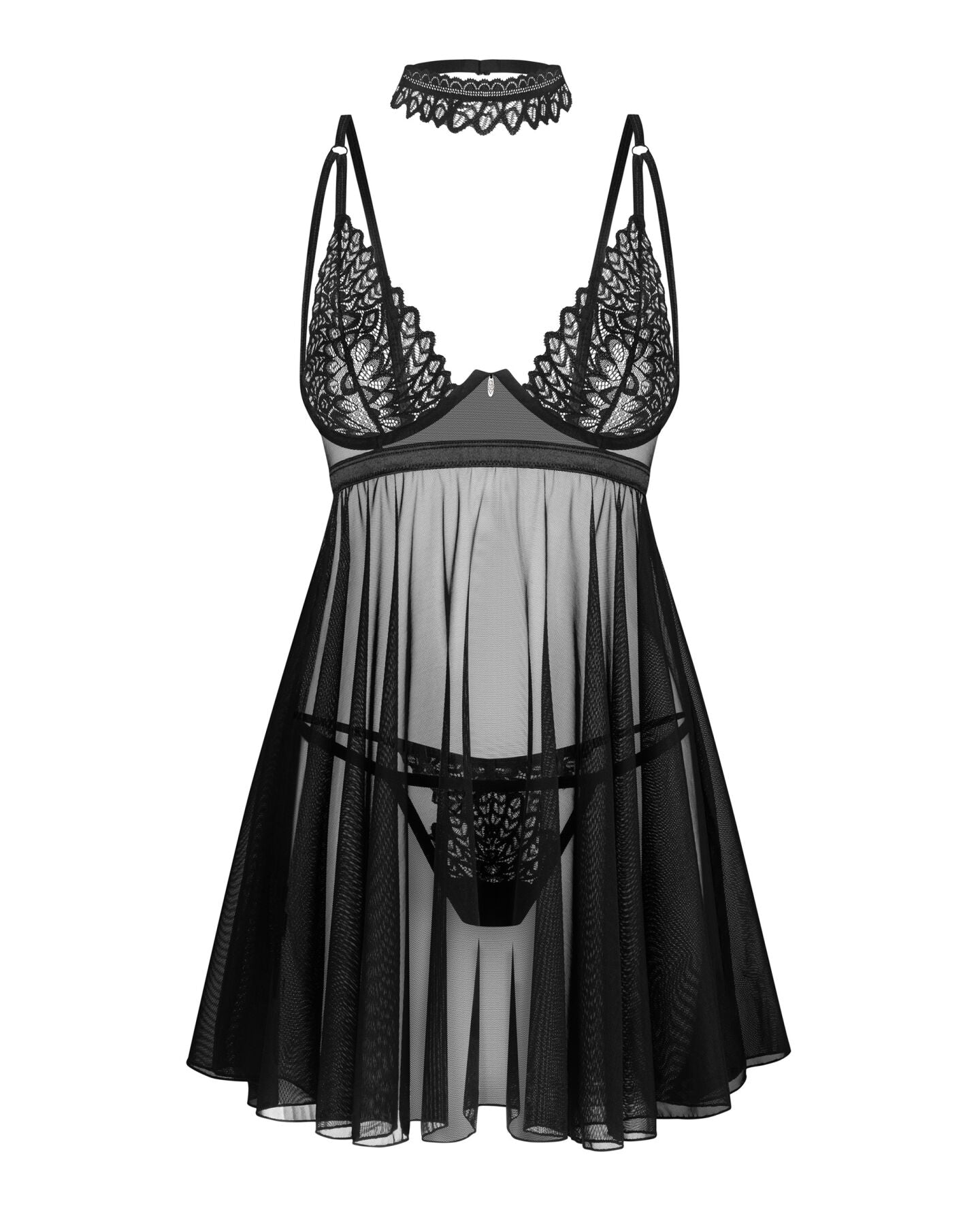Бебі-дол Obsessive Donarella babydoll & thong XL/2XL