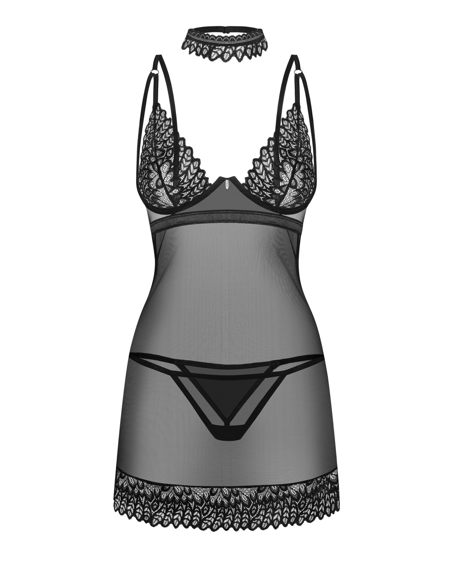 Сорочка Obsessive Donarella chemise & thong XL/2XL