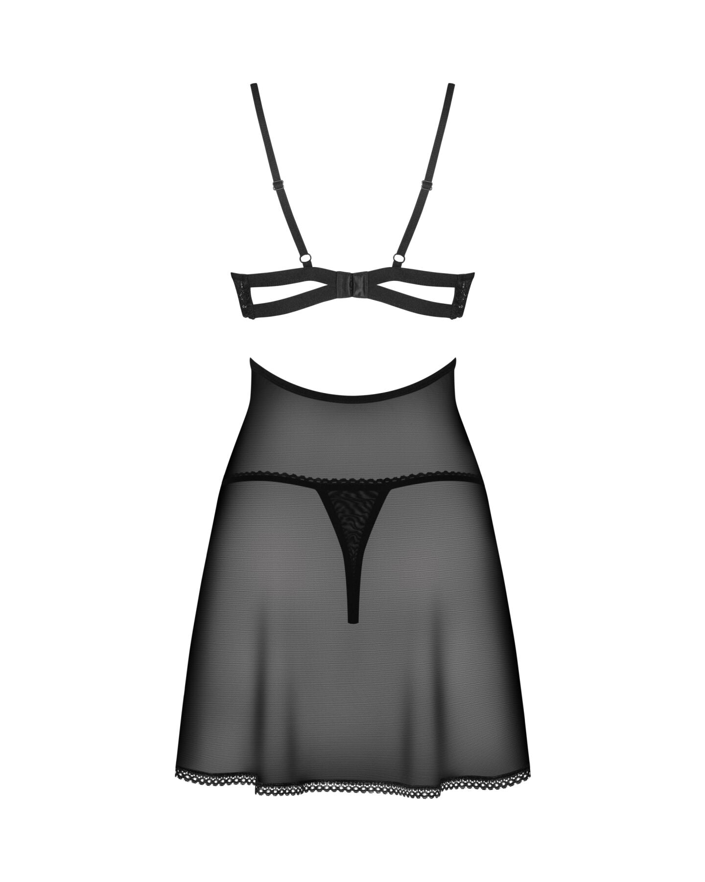 Бебі-дол Obsessive Nutris babydoll & thong XL/2XL