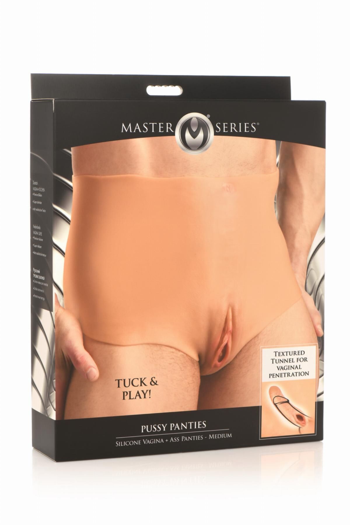 Накладна вагіна Master Series Silicone Vagina + Butt Panties - Medium