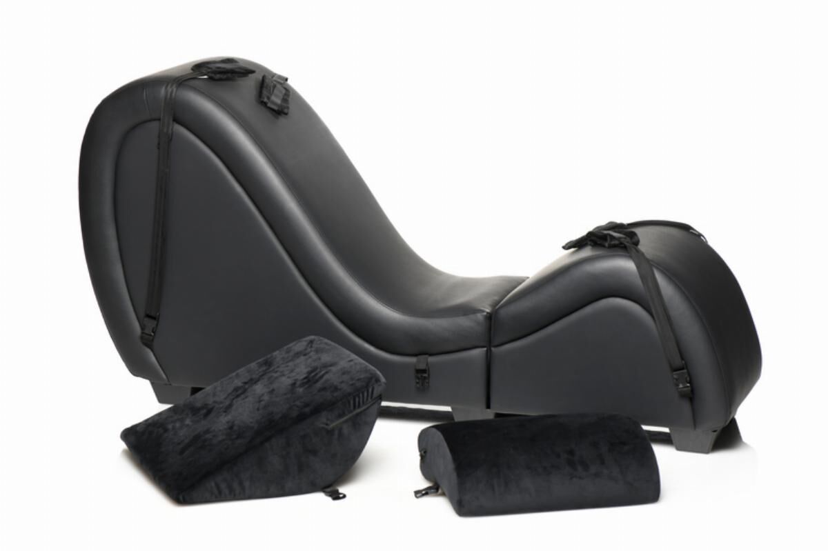 Секс-крісло з подушками Master Series Kinky Sex Lounge with Cushions - Black