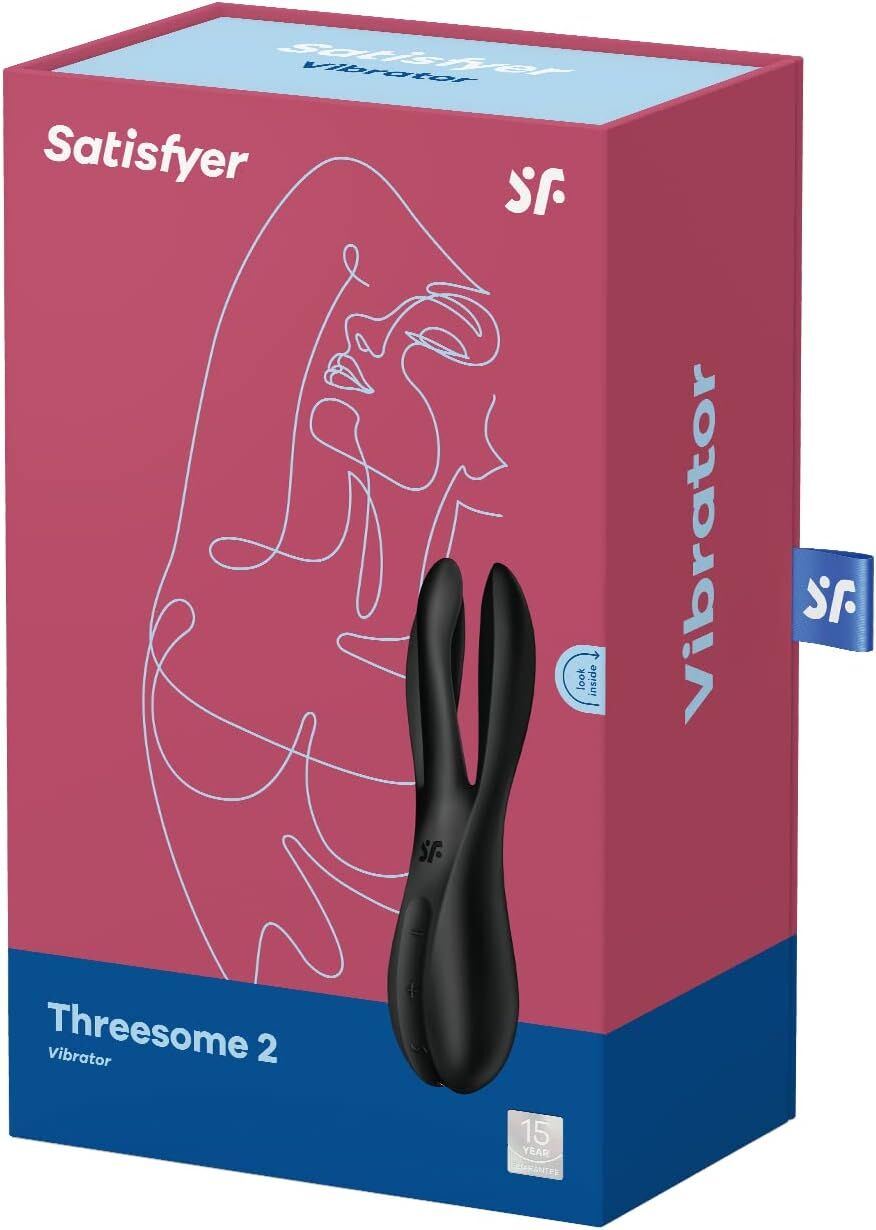 Кліторальний вібратор Satisfyer Threesome 2 Black, 3 гнучкі пальчики, 3 мотори