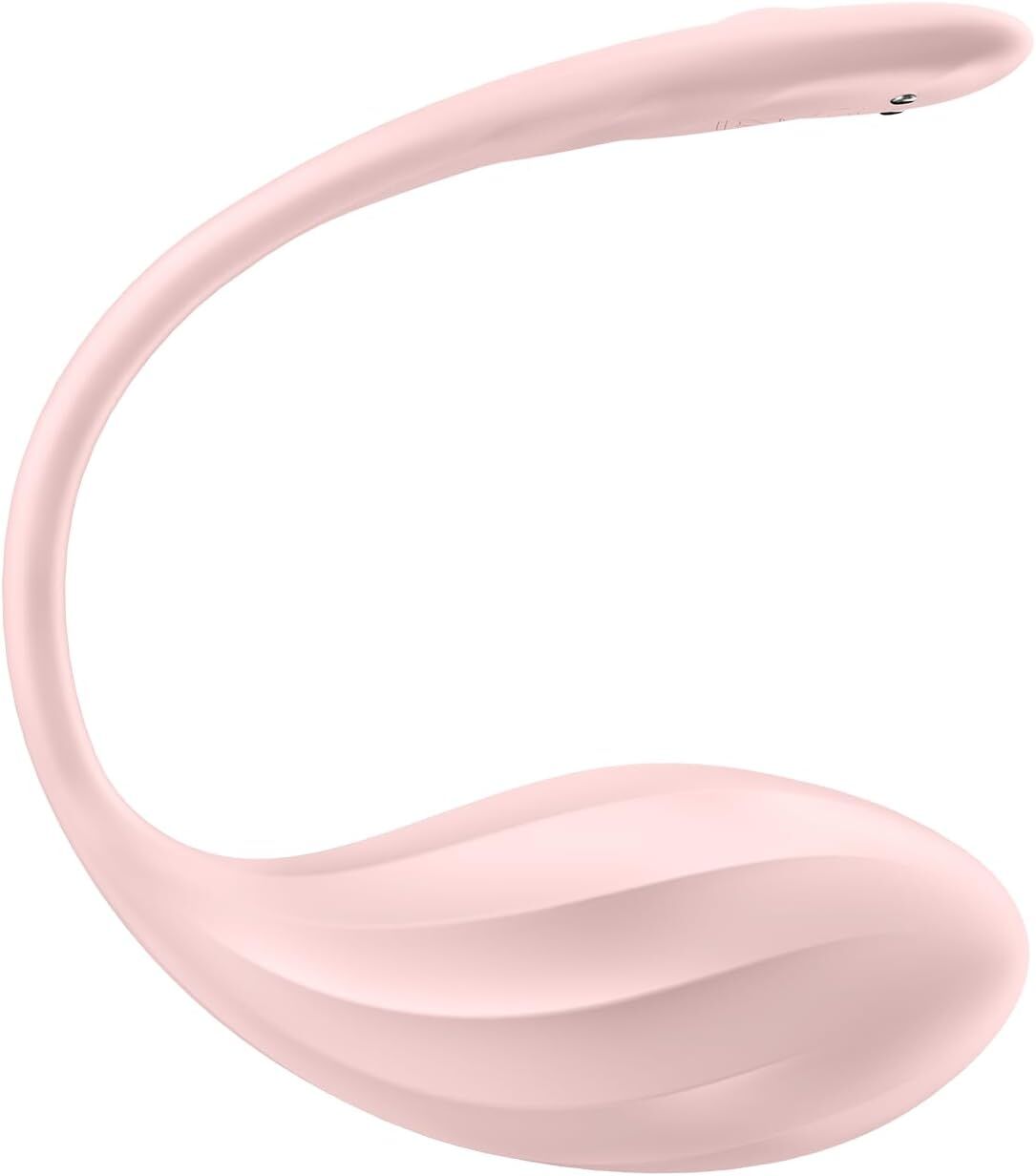 Смарт-віброяйце Satisfyer Ribbed Petal Connect App Rose, керування зі смартфона, пульт ДК