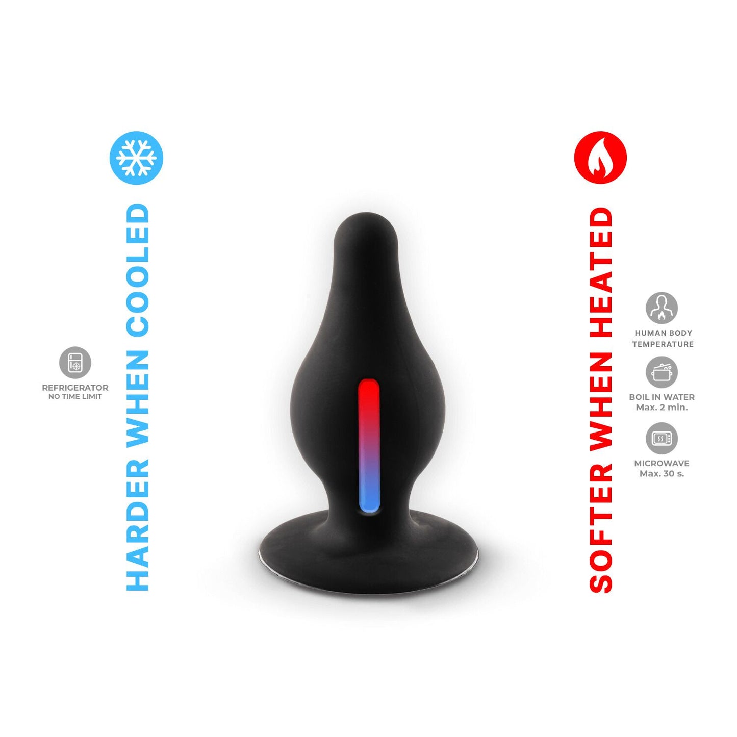 Анальна пробка SilexD Model 2, size M, чорна, двошарова, з ефектом пам’яті, діаметр 4 см