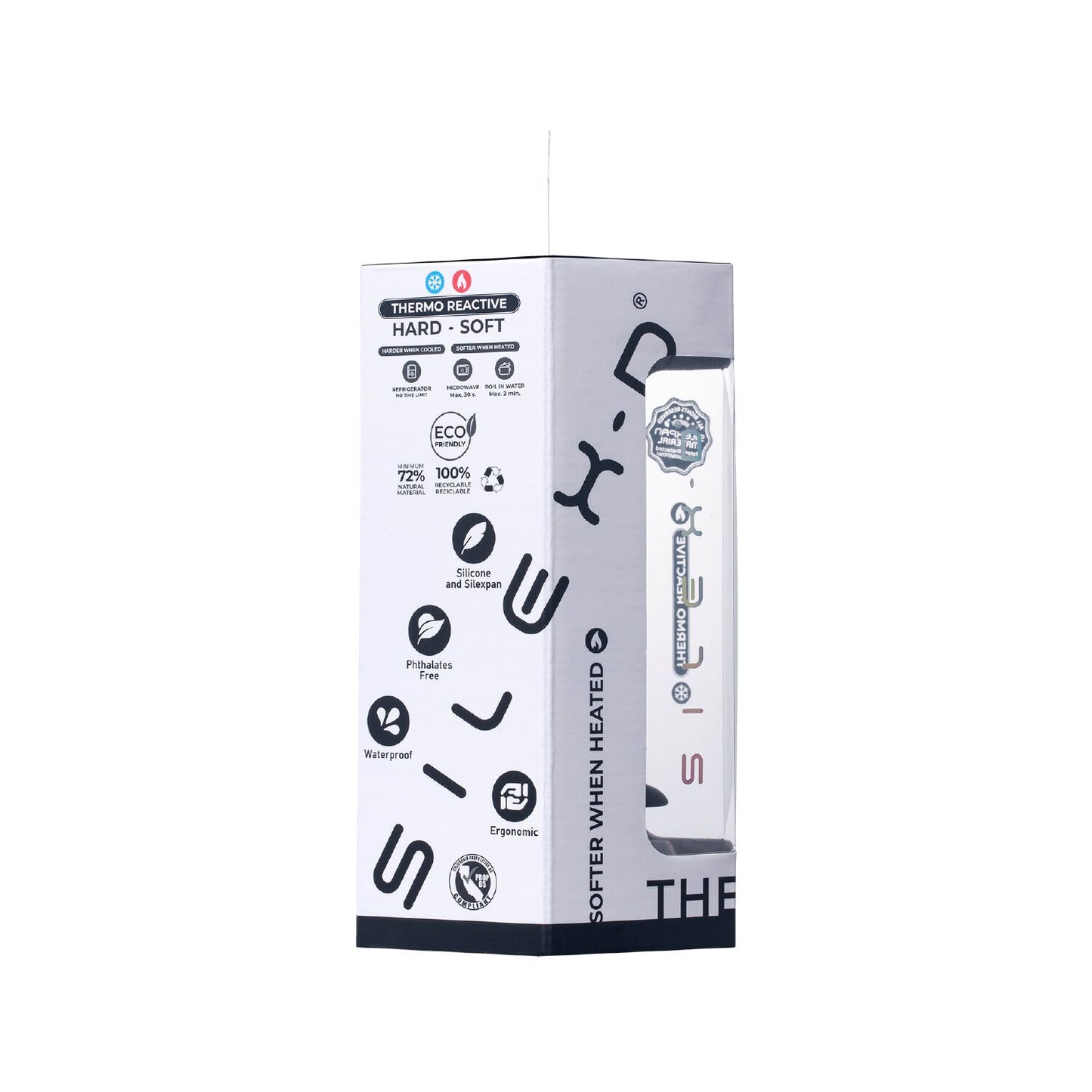 Анальна пробка SilexD Model 2, size M, чорна, двошарова, з ефектом пам’яті, діаметр 4 см