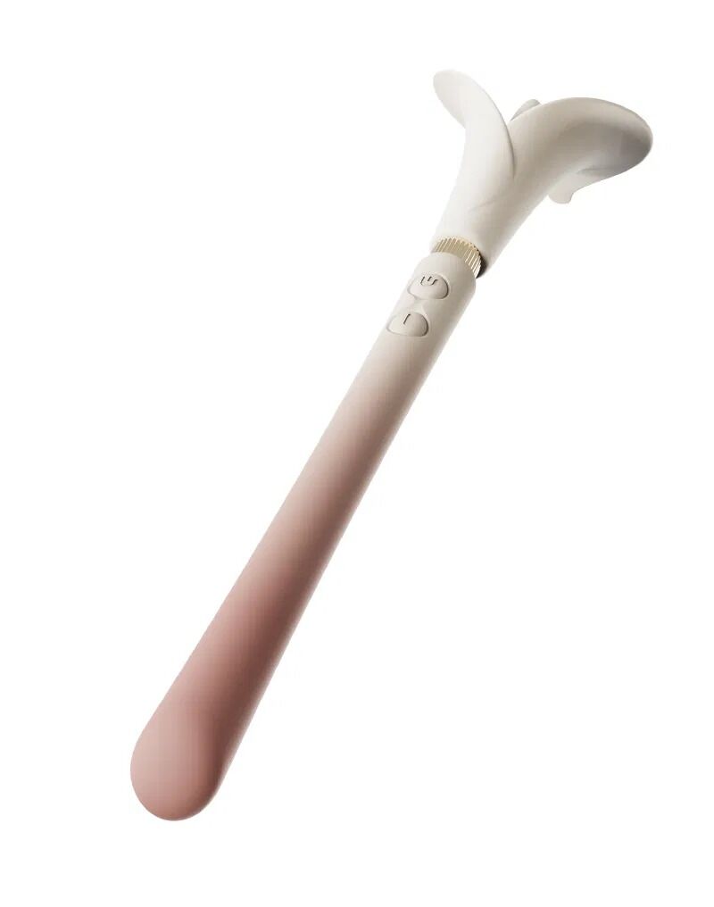 Розкішний вібромасажер Zalo – Calla Blossom Pink, двосторонній, 2 мотори