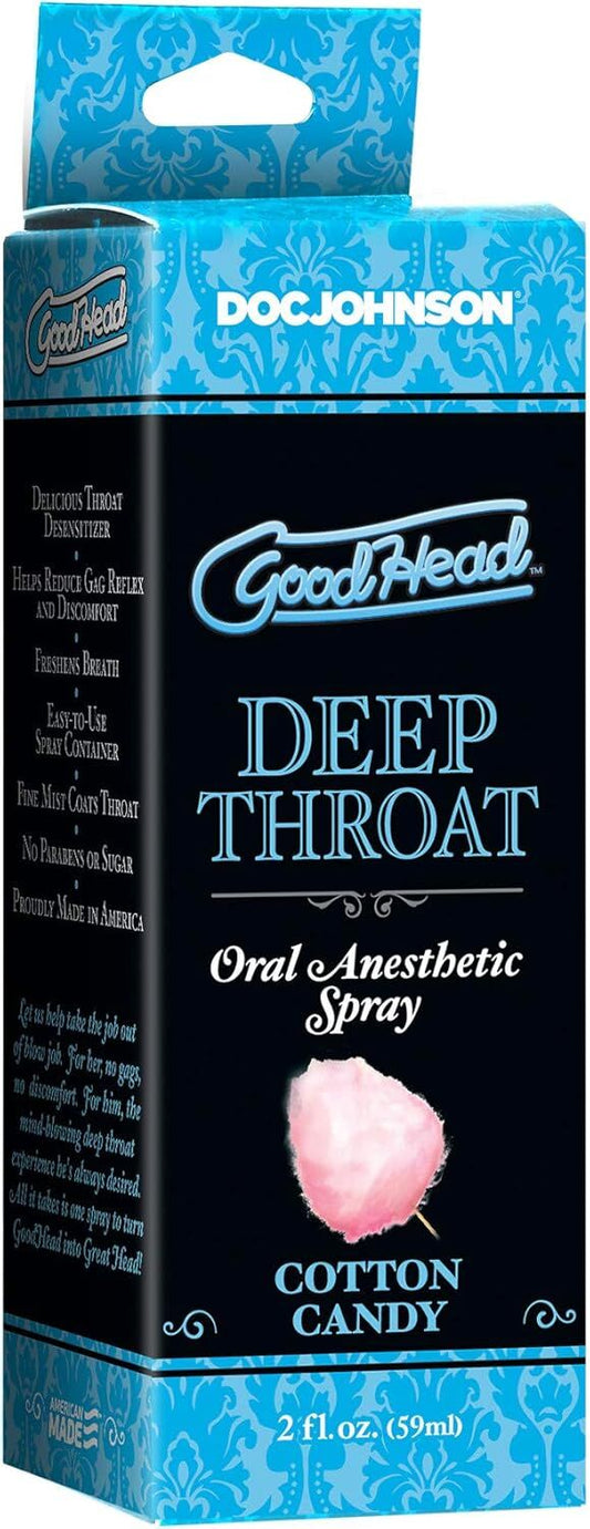 Розпродаж!!! Спрей для мінету Doc Johnson GoodHead DeepThroat - Cotton Candy 59 мл (термін 01.2026)