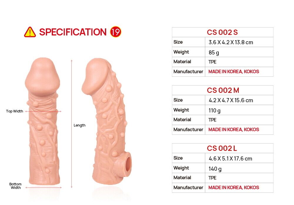 Насадка на член Kokos Cock Sleeve CS 002 L