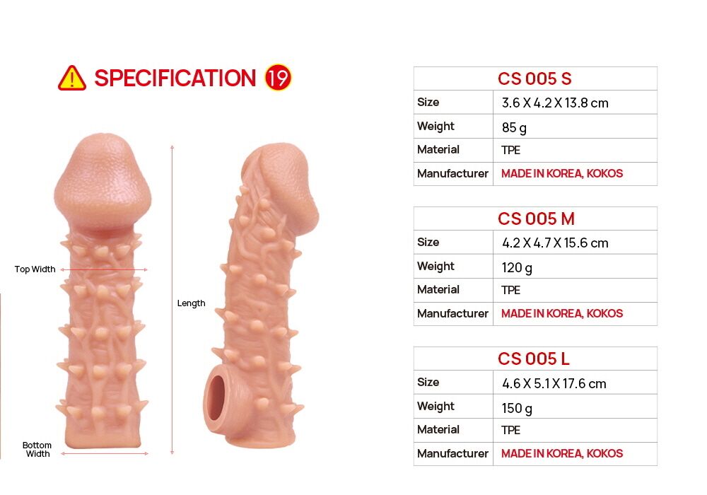 Насадка на член Kokos Cock Sleeve CS 005 M