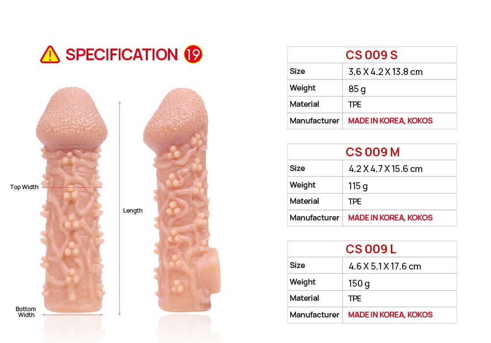 Насадка на член Kokos Cock Sleeve CS 009 L