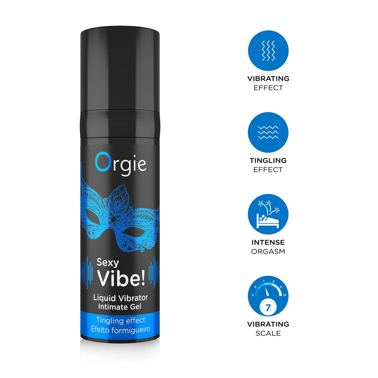 Рідкий вібратор Orgie Sexy Vibe! Liquid Vibrator, 15 мл, з ефектом мурашок