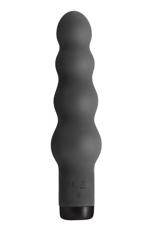 Вібратор S Pleasures Bullets Obsidian, чорний, у вигляді ряду кульок, 10 режимів, діаметр 4 см