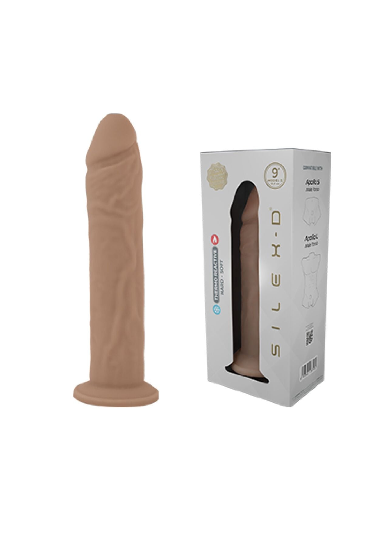 Фалоімітатор SilexD Oscar Flesh (MODEL 2 size 9in) Liquid Silicone, підходить для торса Apollo S і L