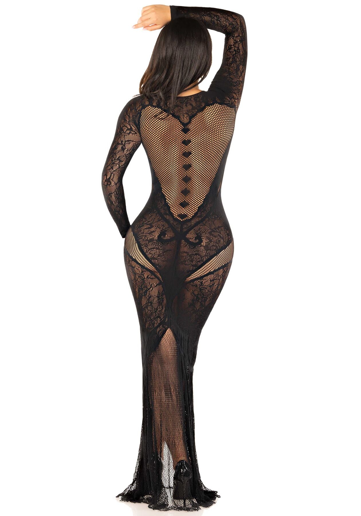 Сукня Leg Avenue Lace and Net Bodycon Gown One Size, Black