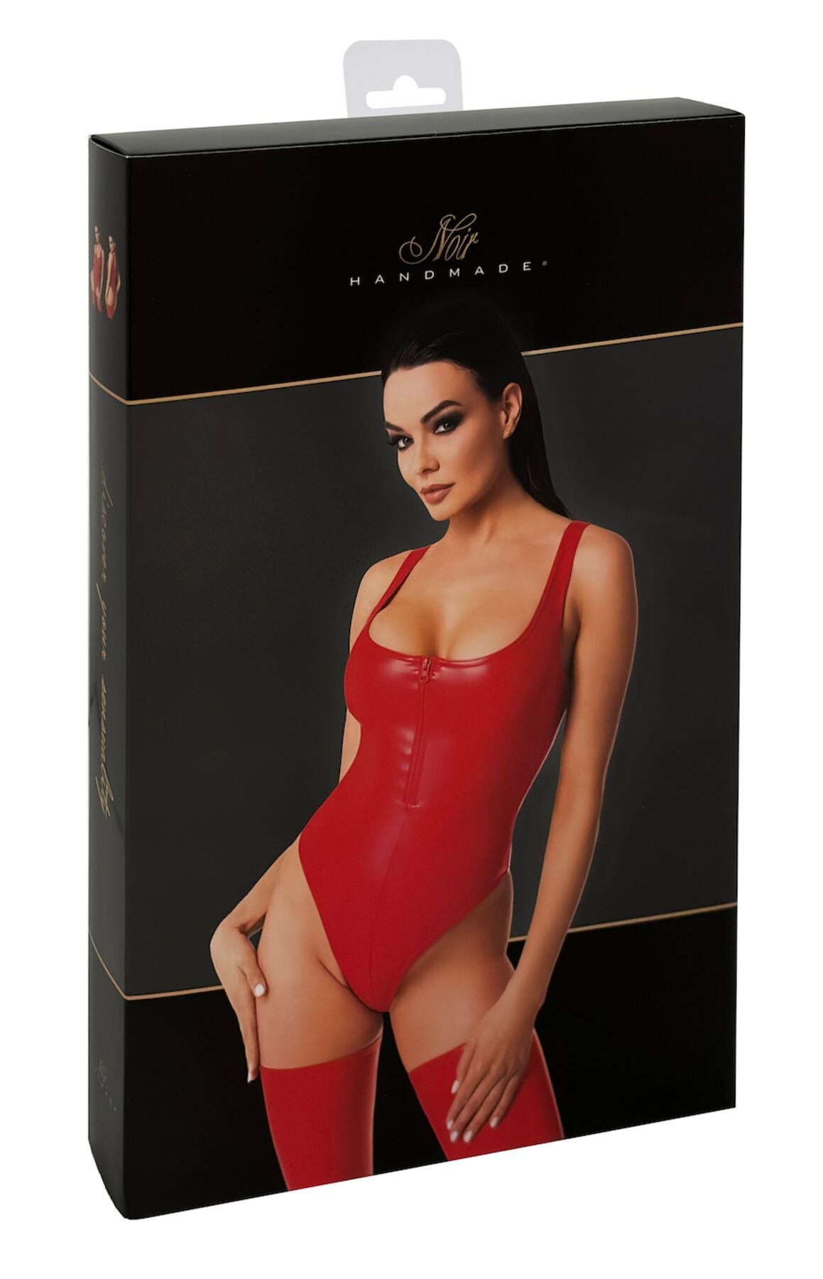 Боді Noir Handmade F352 Red powerwetlook body - XL