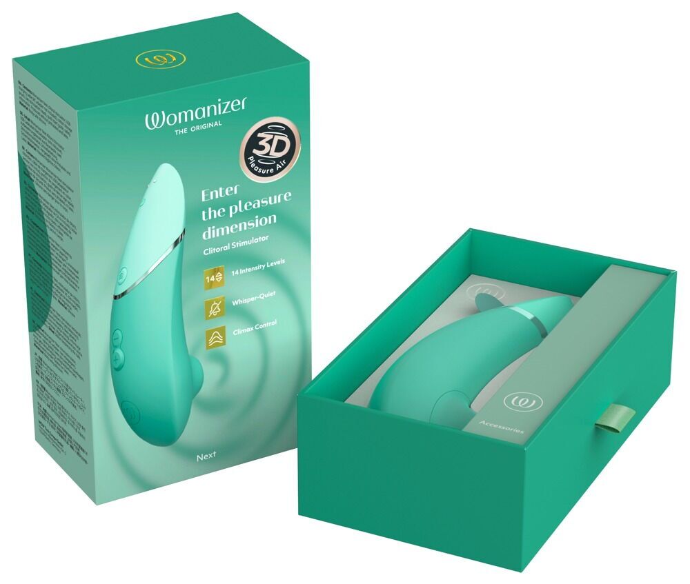 Вакуумний кліторальний стимулятор Womanizer Next Sage, 3D Pleasure Air, 14 рівнів інтенсивності