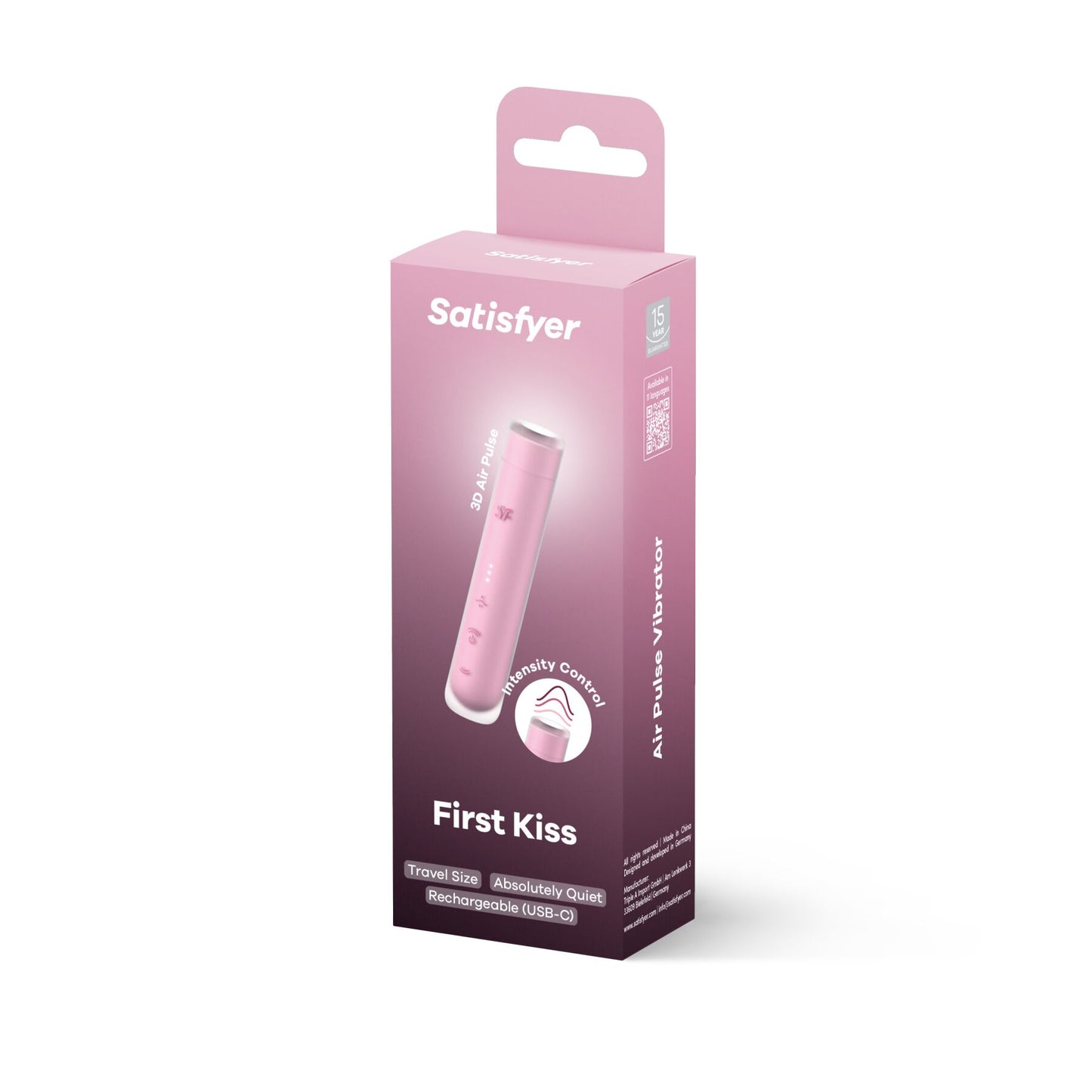 Вакуумний стимулятор Satisfyer First Kiss, технологія 3D Air Pulse, 30 режимів, подвійний силікон