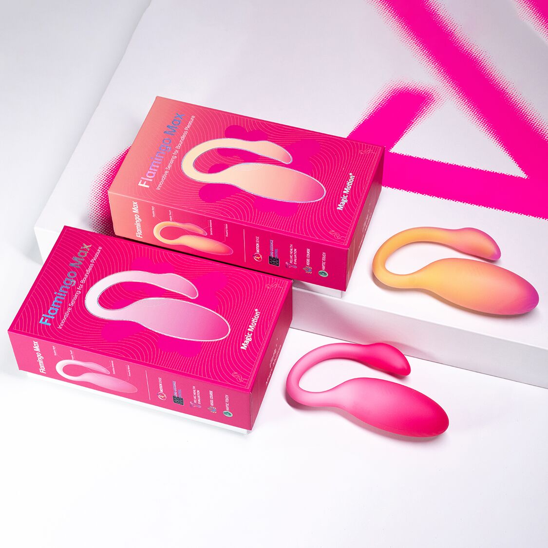 Смарт-віброяйце Magic Motion Flamingo Max Orange 2 в 1: віброяйце та тренажер Кегеля, 10 режимів