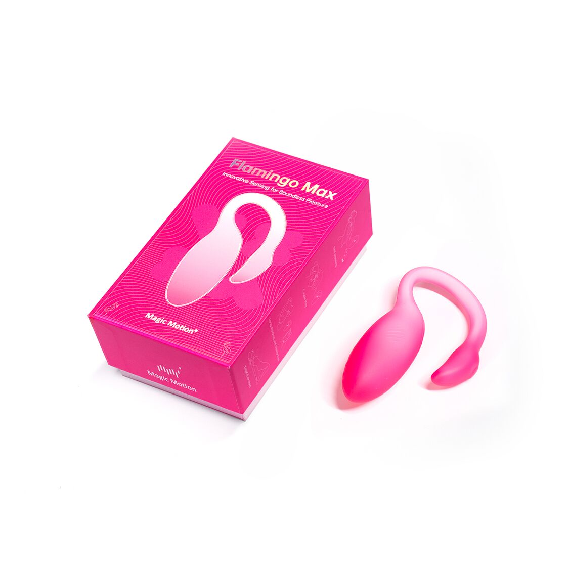 Смарт-віброяйце Magic Motion Flamingo Max Pink 2 в 1: віброяйце та тренажер Кегеля, 10 режимів