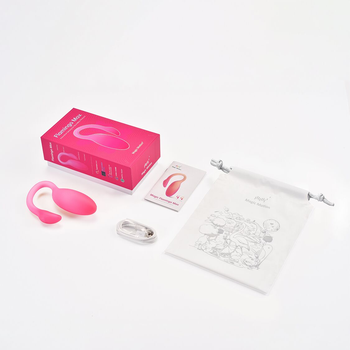 Смарт-віброяйце Magic Motion Flamingo Max Pink 2 в 1: віброяйце та тренажер Кегеля, 10 режимів
