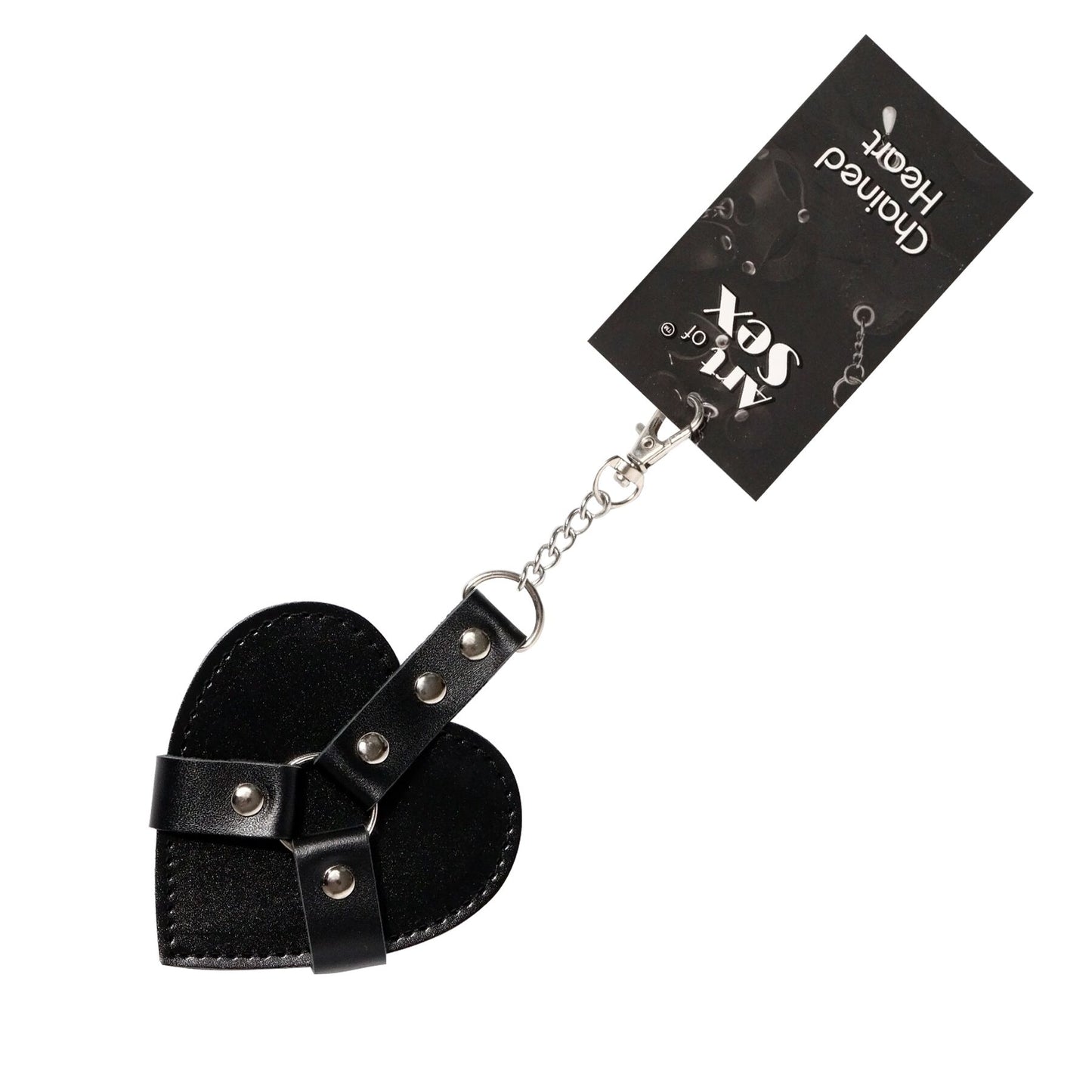 Брелок на карабіні для ключів Art of Sex Chained Heart, Чорний