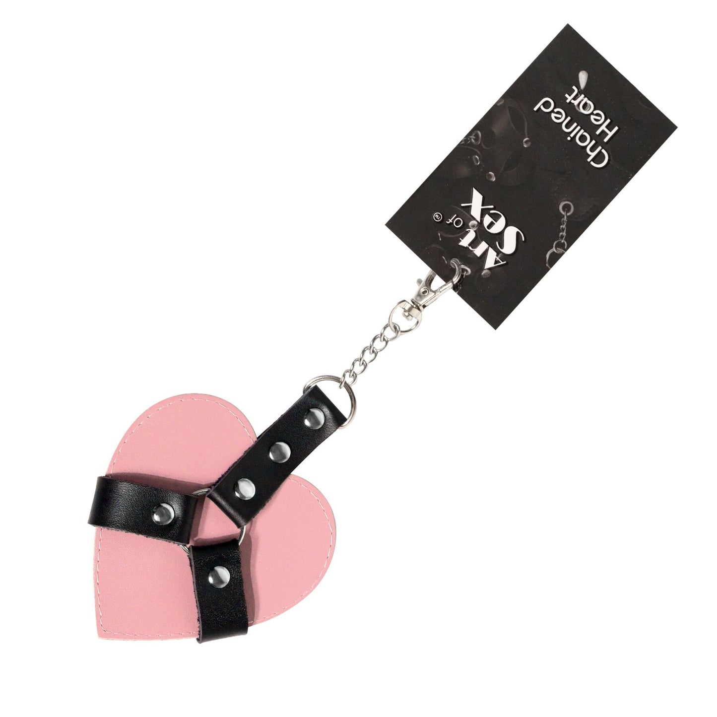 Брелок на карабіні для ключів Art of Sex Chained Heart, Рожевий