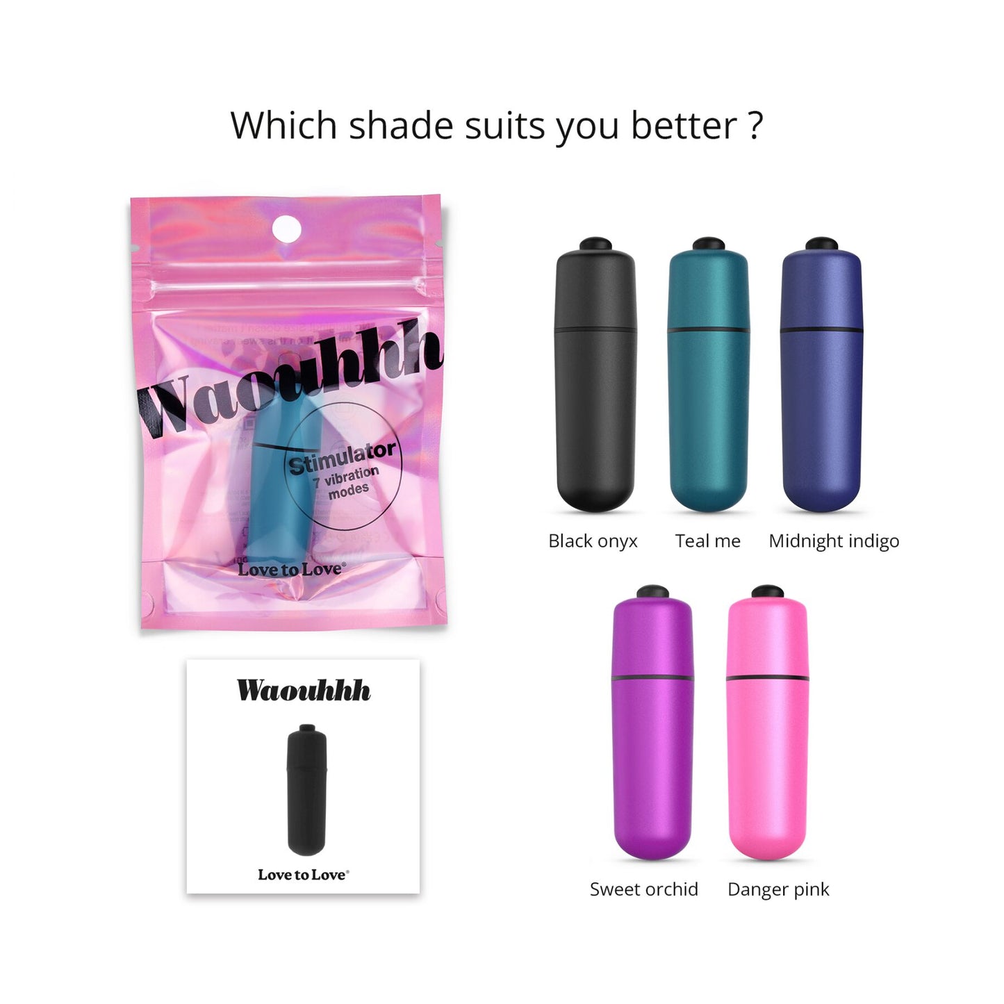 Віброкуля Love To Love WAOUHHH - TEAL ME, 7 режимів, на батарейках