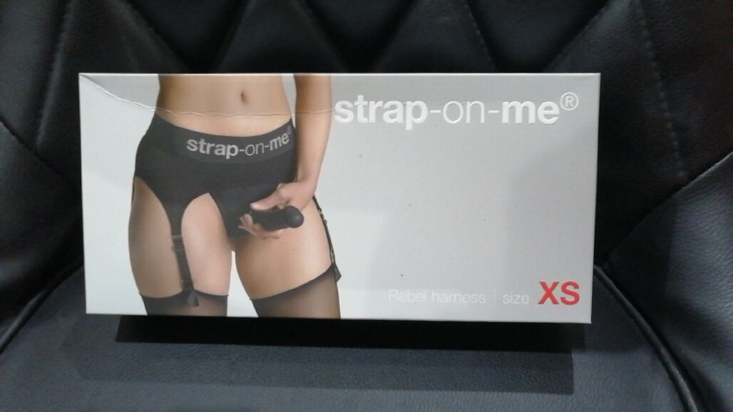 Трусики для страпона з підв’язками для панчіх Strap-On-Me REBEL HARNESS - XS (м'ята упаковка!!!)